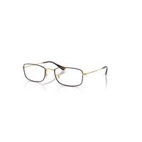 Ray-Ban Eyeglasses Unisex Rb6647 Optics - Gold Frame Clear Lenses Polarized 53-20