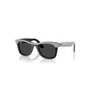 Ray-Ban Sunglasses Unisex Wayfarer Street Neat - Grey On Black Frame Black Lenses Polarized 50-22