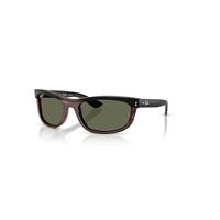 Ray-Ban Sunglasses Unisex Balorama Street Neat - Black On Havana Frame Green Lenses Polarized 62-19