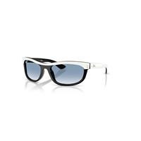 Ray-Ban Sunglasses Unisex Balorama Street Neat - White On Black Frame Blue Lenses 62-19