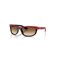 Ray-Ban Sunglasses Unisex Balorama Street Neat - Red On Black Frame Brown Lenses 62-19