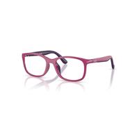 Ray-Ban Eyeglasses Unisex Rb1644 Optics Kids Bio-based - Fucsia On Rubber Violet Frame Clear Lenses Polarized 48-16