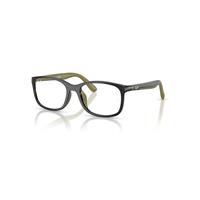 Ray-Ban Eyeglasses Unisex Rb1644 Optics Kids Bio-based - Grey On Rubber Green Frame Clear Lenses Polarized 46-16