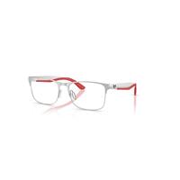 Ray-Ban Eyeglasses Unisex Rb7550 Optics - Silver Frame Clear Lenses Polarized 57-18