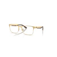 Ray-Ban Eyeglasses Unisex Rb7550 Optics - Arista Gold Frame Clear Lenses Polarized 57-18