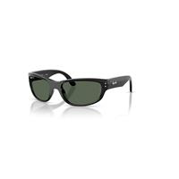 Ray-Ban Sunglasses Unisex Balorama Kids Bio-based - Black Frame Green Lenses 55-16