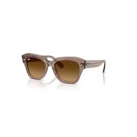 Ray-Ban Sunglasses Unisex State Street - Transparent Light Brown Frame Brown Lenses 49-20