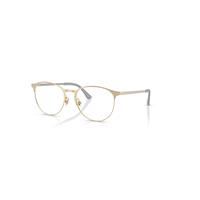 Ray-Ban Eyeglasses Unisex Rb6375 Optics - Pale Gold Frame Clear Lenses Polarized 53-18