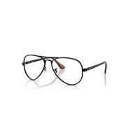 Ray-Ban Eyeglasses Unisex Aviator Max Optics - Black Frame Clear Lenses Polarized 58-16