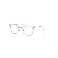 Ray-Ban Eyeglasses Unisex New Clubmaster Optics - Silver Frame Clear Lenses Polarized 53-20