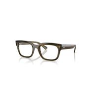 Ray-Ban Eyeglasses Unisex Chad Optics Bio-based - Striped Green Frame Clear Lenses Polarized 52-22