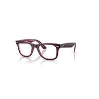 Ray-Ban Eyeglasses Unisex Wayfarer Ease Optics - Violet On Transparent Pink Frame Clear Lenses Polarized 50-22