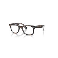Ray-Ban Eyeglasses Unisex Wayfarer Ease Optics - Dark Havana On Multicolour Frame Clear Lenses Polarized 50-22