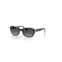 Ray-Ban Sunglasses Children State Street Kids - Black On Transparent Frame Grey Lenses 48-17