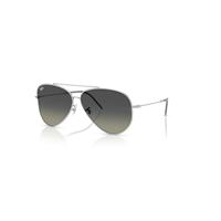 Ray-Ban Sunglasses Unisex Aviator Reverse - Silver Frame Grey Lenses 59-11