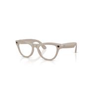 Ray-Ban Meta Shiny Chalky Grey Frame Blue Lenses AI Glasses