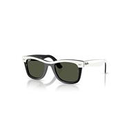 Ray-Ban Sunglasses Unisex Wayfarer Street Neat - White On Black Frame Green Lenses 50-22
