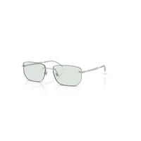 Ray-Ban Sunglasses Unisex Rb3768 Transitions Color Touch Lenses - Silver Frame Green Lenses 56-17