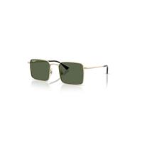 Ray-Ban Sunglasses Unisex Idan Bio-based - Pale Gold Frame Green Lenses Polarized 50-20