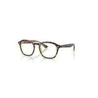 Ray-Ban Eyeglasses Unisex Rb5451 Optics - Havana On Transparent Green Frame Clear Lenses Polarized 50-20