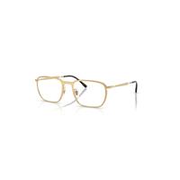 Ray-Ban Eyeglasses Unisex Rb6549 Optics - Arista Gold Frame Clear Lenses Polarized 51-20