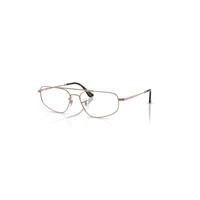 Ray-Ban Eyeglasses Unisex Rb6550 Optics - Copper Frame Clear Lenses Polarized 56-16