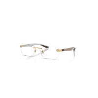Ray-Ban Eyeglasses Unisex Rb8423 Optics - Arista Gold Frame Clear Lenses Polarized 54-18