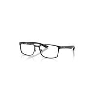 Ray-Ban Eyeglasses Unisex Rb8424 Optics - Black Frame Clear Lenses Polarized 57-18