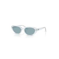 Ray-Ban Sunglasses Unisex Rb4457d Bio-based - Transparent Ice Frame Blue Lenses 55-19