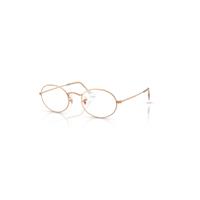 Ray-Ban Eyeglasses Unisex Oval Optics - Rose Gold Frame Clear Lenses 51-21
