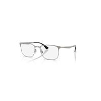 Ray-Ban Eyeglasses Unisex Rb6421 Optics - Brushed Gunmetal Frame Clear Lenses Polarized 56-18