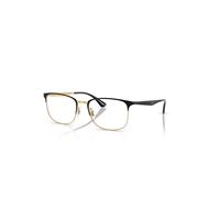 Ray-Ban Eyeglasses Unisex Rb6421 Optics - Black & Gold Frame Clear Lenses Polarized 56-18