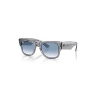 Ray-Ban Sunglasses Unisex Mega Wayfarer - Transparent Grey Frame Blue Lenses 51-21