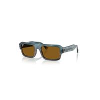Ray-Ban Sunglasses Unisex Flacko Bio-based - Havana Blu Frame Brown Lenses 56-20