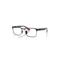 Ray-Ban Eyeglasses Unisex Rb8425m Optics Scuderia Ferrari Collection - Matte Black Frame Clear Lenses Polarized 53-17