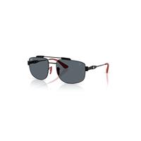 Ray-Ban Sunglasses Unisex Rb3789m Scuderia Ferrari Collection - Black Frame Blue Lenses 58-18