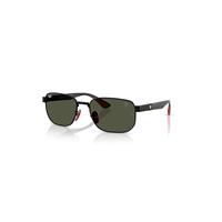 Ray-Ban Sunglasses Unisex Rb8329m Scuderia Ferarri Collection - Matte Black Frame Green Lenses 59-19