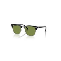 Ray-Ban Sunglasses Unisex Clubmaster Classic - Matte Black Frame Green Lenses 51-21