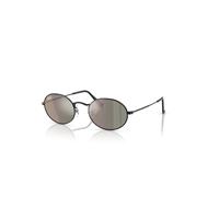 Ray-Ban Sunglasses Unisex Oval Flat Lenses - Black Frame Brown Lenses 51-21