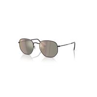 Ray-Ban Sunglasses Unisex Hexagonal Flat Lenses - Black Frame Brown Lenses 51-21
