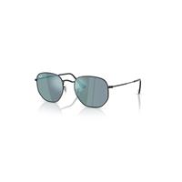 Ray-Ban Sunglasses Unisex Hexagonal Flat Lenses - Black Frame Blue Lenses 54-21