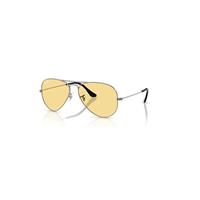 Ray-Ban Sunglasses Unisex Aviator Classic Summer Capsule - Gunmetal Frame Yellow Lenses 58-14