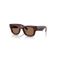 Ray-Ban Sunglasses Unisex Wayfarer Puffer - Dark Brown Frame Brown Lenses 50-23