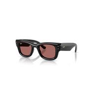 Ray-Ban Sunglasses Unisex Wayfarer Puffer - Black Frame Violet Lenses 47-23