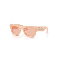 Ray-Ban Sunglasses Unisex Wayfarer Puffer Crystal Edition - Solid Nude Frame Pink Lenses 47-23