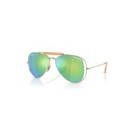 Ray-Ban Sunglasses Unisex The Outdoorsman By Dolce&gabbana - Arista Gold Frame Green Lenses 58-14