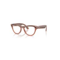 Ray-Ban Meta Shiny Peach Frame Brown Lenses AI Glasses