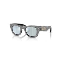 Ray-Ban Sunglasses Unisex Wayfarer Puffer Crystal Pav Edition - Black Frame Green Lenses 47-23