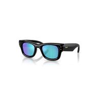 Ray-Ban Sunglasses Unisex Wayfarer Puffer - Black Frame Blue Lenses 47-23