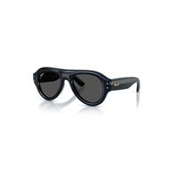 Ray-Ban Sunglasses Unisex Aviator Puffer - Transparent Dark Blue Frame Black Lenses 50-21